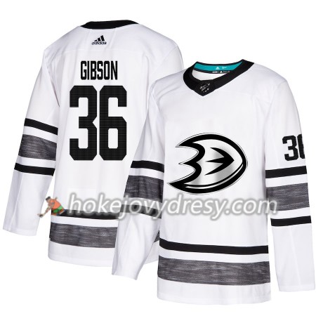 Pánské Hokejový Dres Anaheim Ducks John Gibson 36 Bílá 2019 NHL All-Star Adidas Authentic